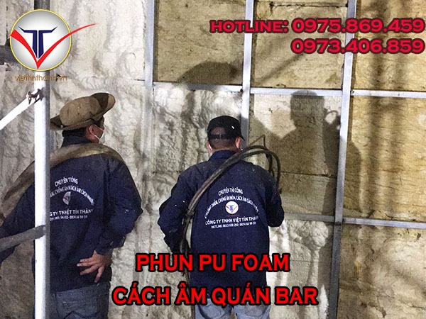 Phun Pu Foam cách âm quán bar